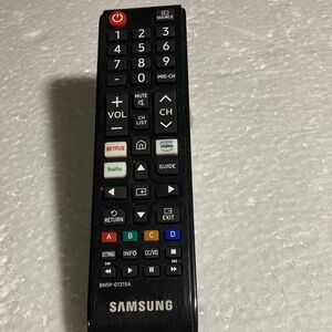 Samsung Black Remote Control with Colored Shortcut Buttons